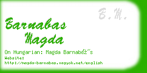 barnabas magda business card